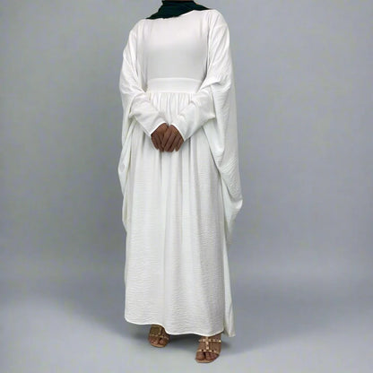 Pleated Wrinkle Abaya Dress #256836