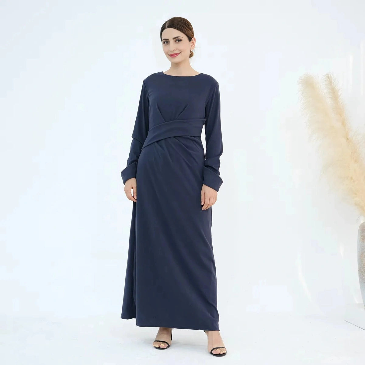 Velvet Plain Abaya Dress #24889