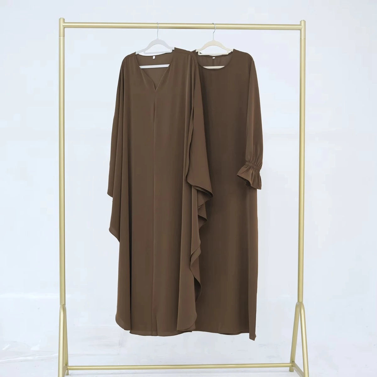 2 Pieces Set Nida Abaya Dress With Cape #25949