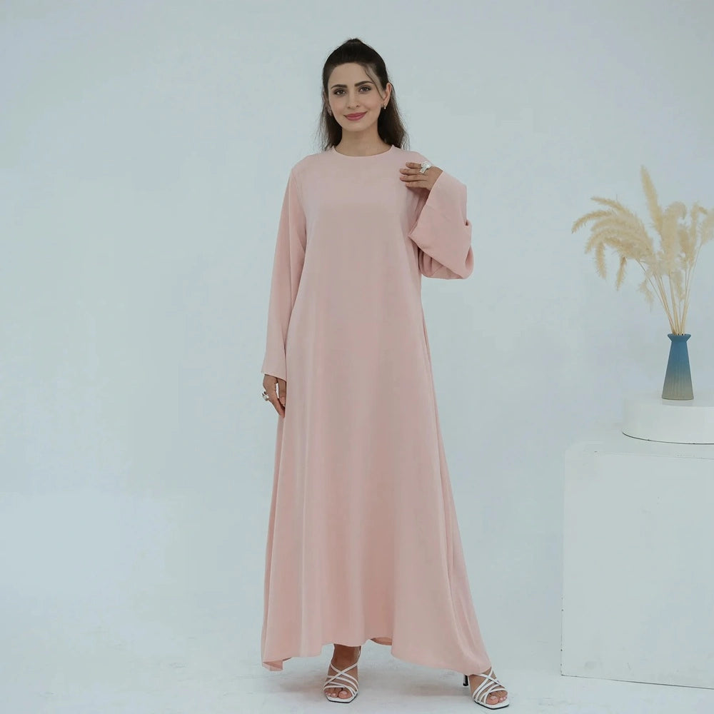 13 Color Options Nida Plain Abaya Dress #251046