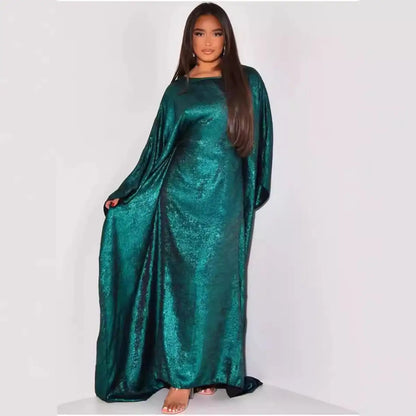 Bronzing Gleam Butterfly Batwing Farasha Abaya Dress