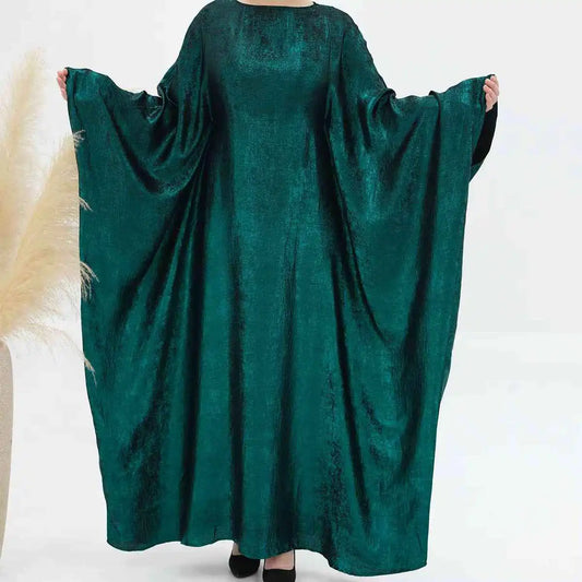 Bronzing Gleam Butterfly Batwing Farasha Abaya Dress