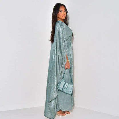 Sparkling Bronzing Farasha Abaya Dress