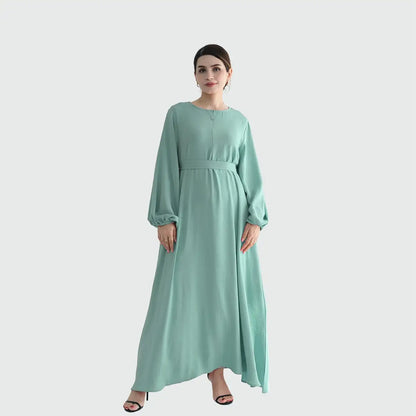 Muslim Women Cuff Sleeve Abaya Dress