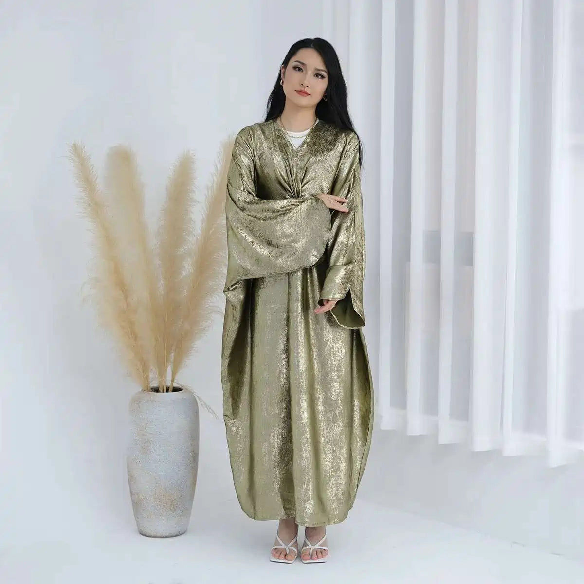 Sparkling Bronzing Farasha Abaya Dress