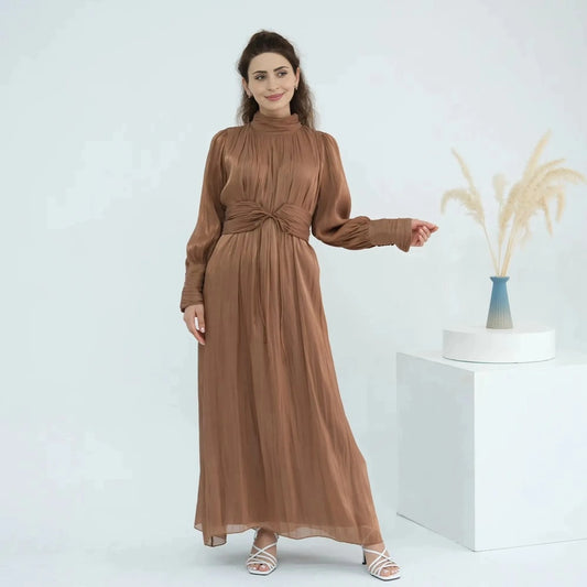 Middle East Arab Dubai Shiny Abaya Dress #251049
