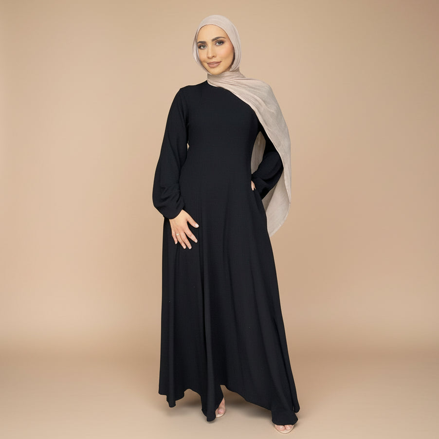 Modest Fashion 2 Pieces Set Crystal Belt Open Abaya Dress Set With Inn Urgarment Modest Fashion 2 Pieces Set Crystal Belt Open Abaya Dress Set With Inn Urgarment