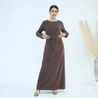 Velvet Plain Abaya Dress #24889