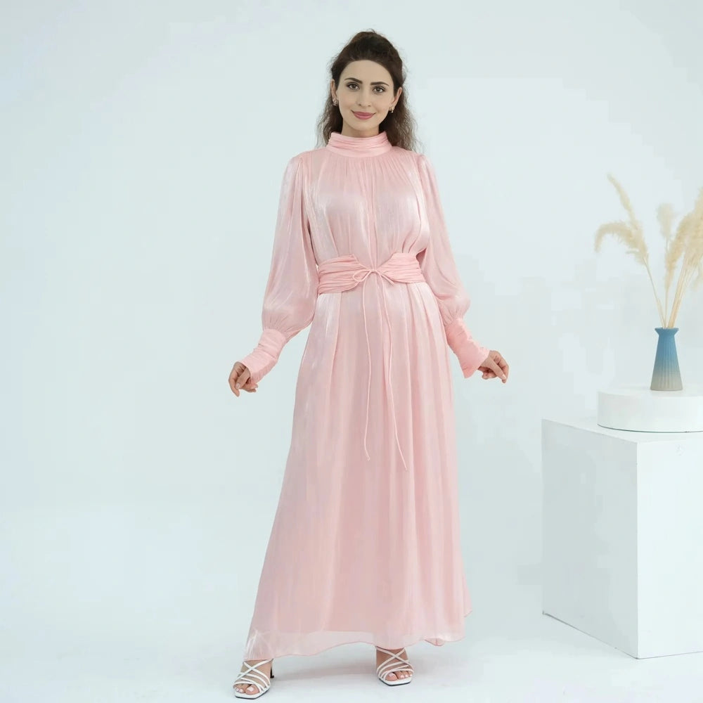 Middle East Arab Dubai Shiny Abaya Dress #251049