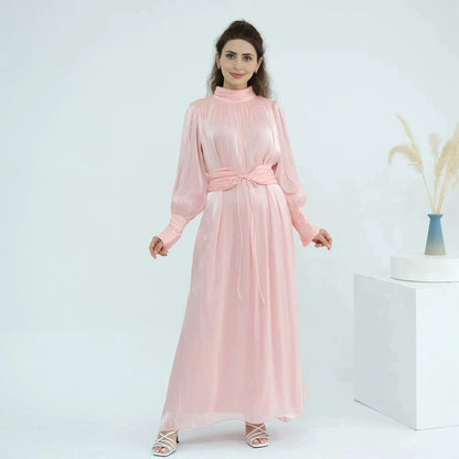 Middle East Arab Dubai Shiny Abaya Dress #251049