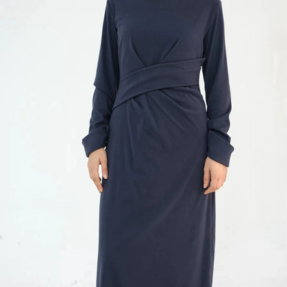 Velvet Plain Abaya Dress #24889