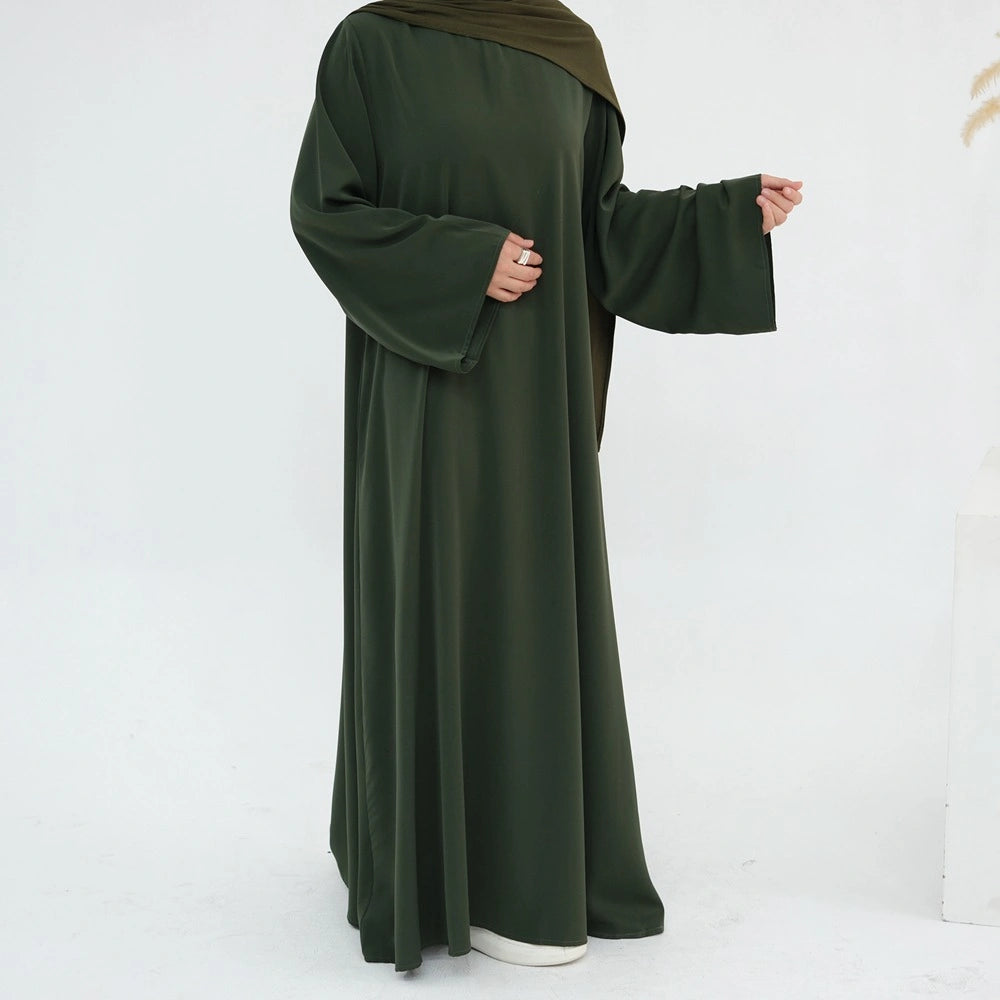 13 Color Options Nida Plain Abaya Dress #251046