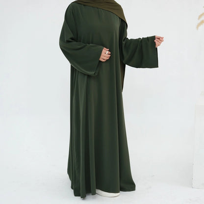 13 Color Options Nida Plain Abaya Dress #251046