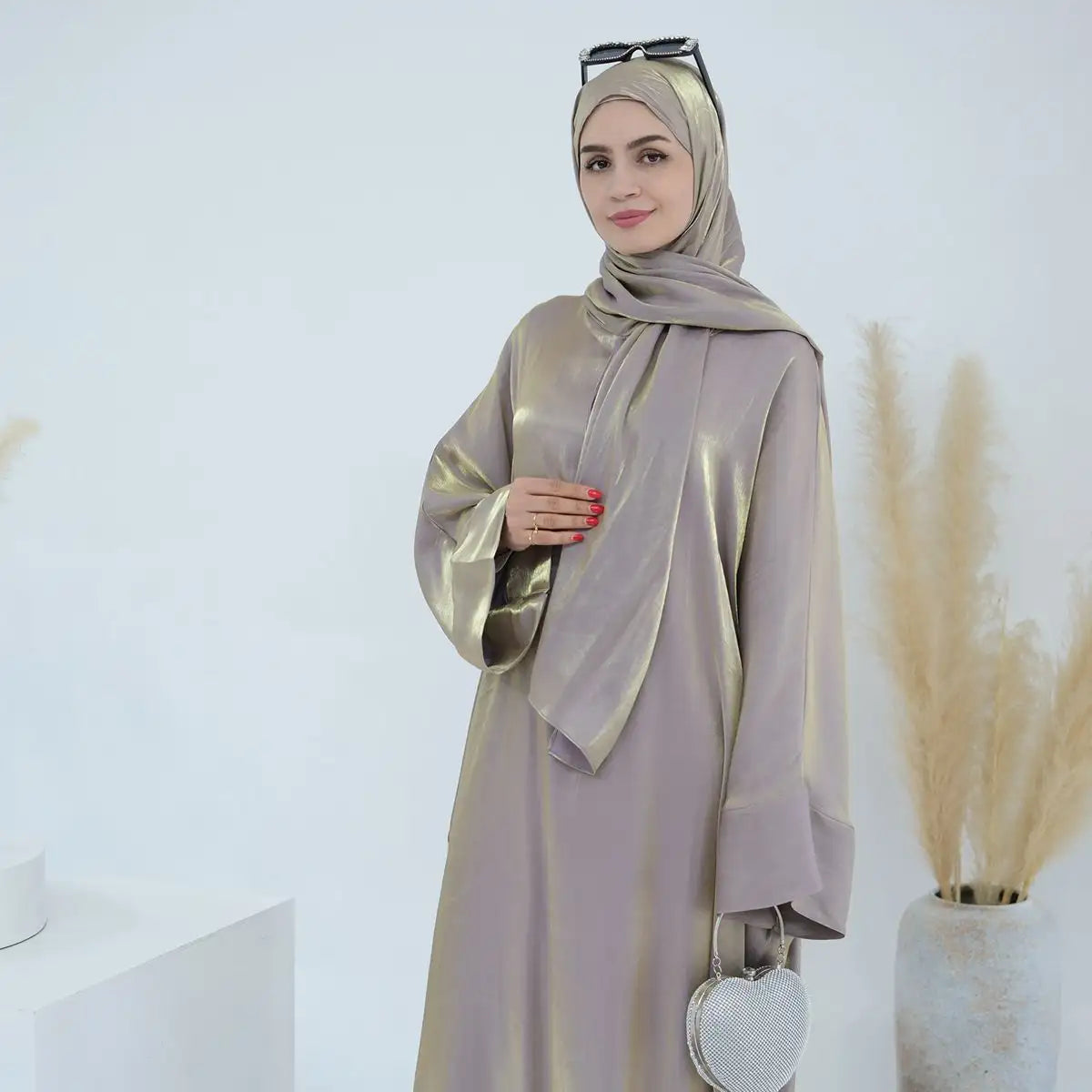 Gleam Cloth Muslim Women Abaya Dress