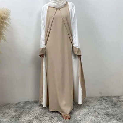 False Two-piece Muslim Women Abaya Dress