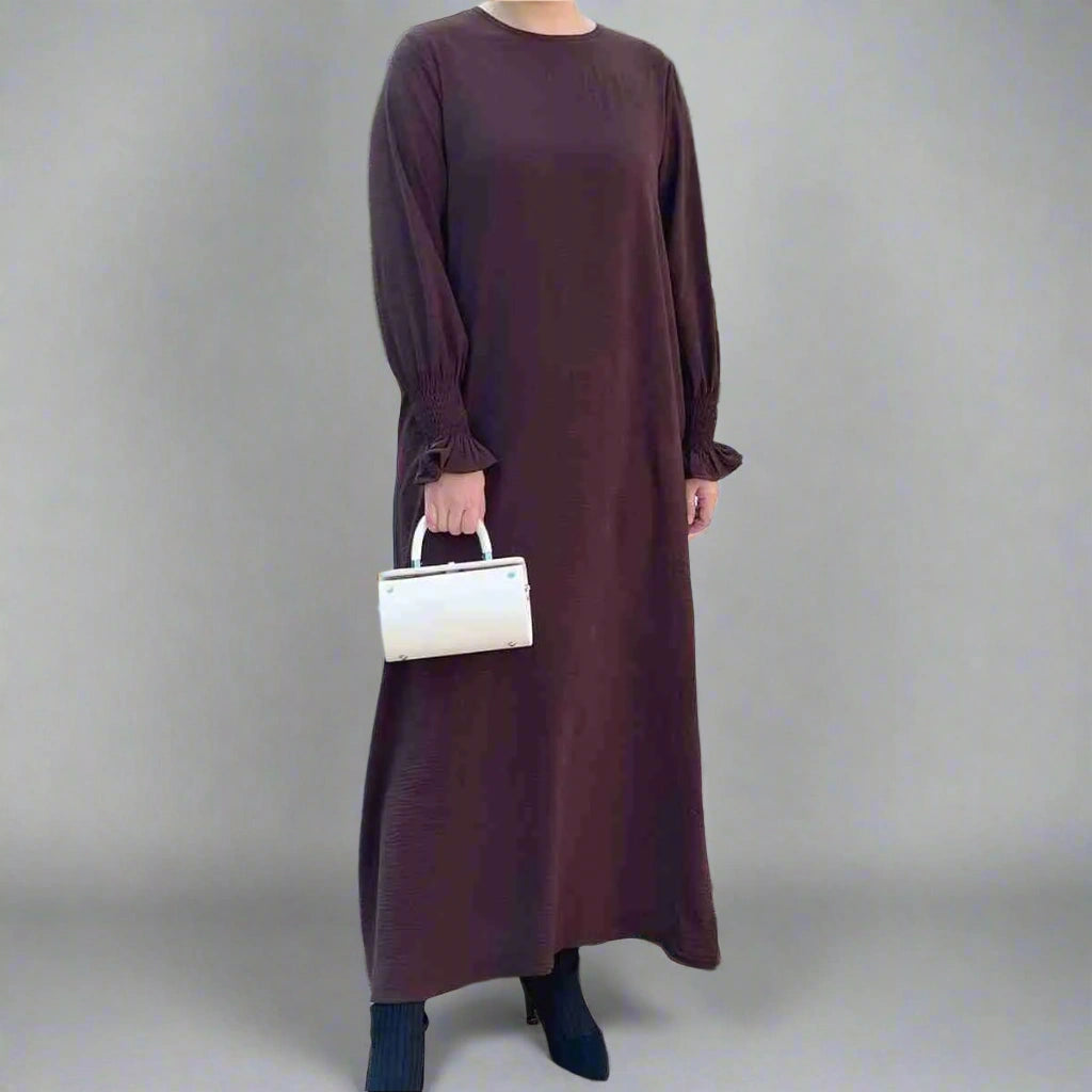 Modest Fashion Puff Sleeve Abaya Dress