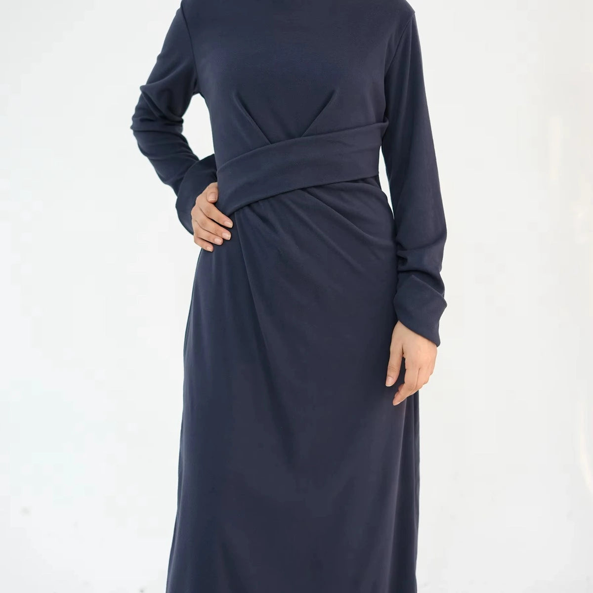 Velvet Plain Abaya Dress #24889