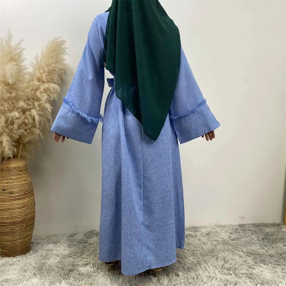 Modest Fashion Arab Plain Abaya Dress