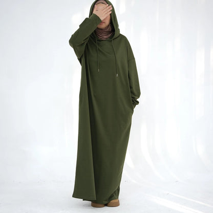 Hooded Abaya Hoodie Dress #24921