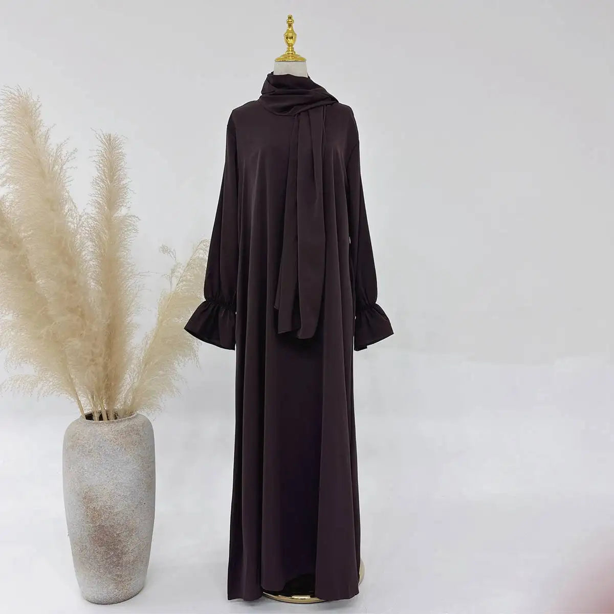 Muslim Women Flare Sleeve Abaya Dress