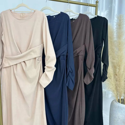 Velvet Plain Abaya Dress #24889