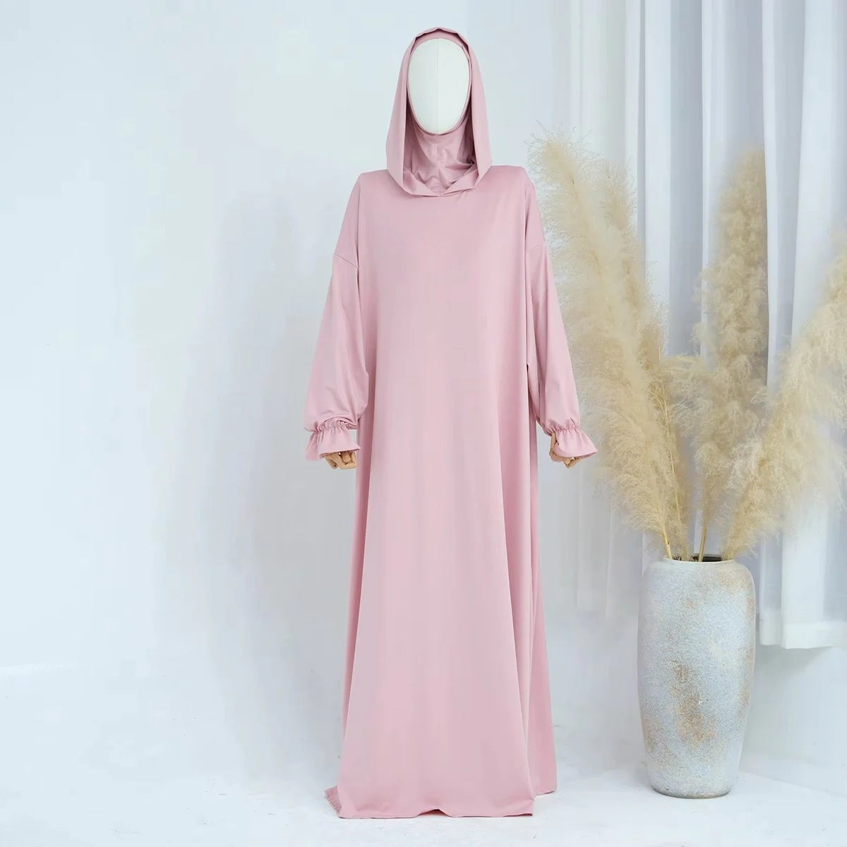 Halal Prayer Dress Hooded Jilbab Abaya #25958