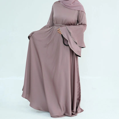 Hand Beading Double-Layered Bell Sleeves Nida Abaya Dress #25935