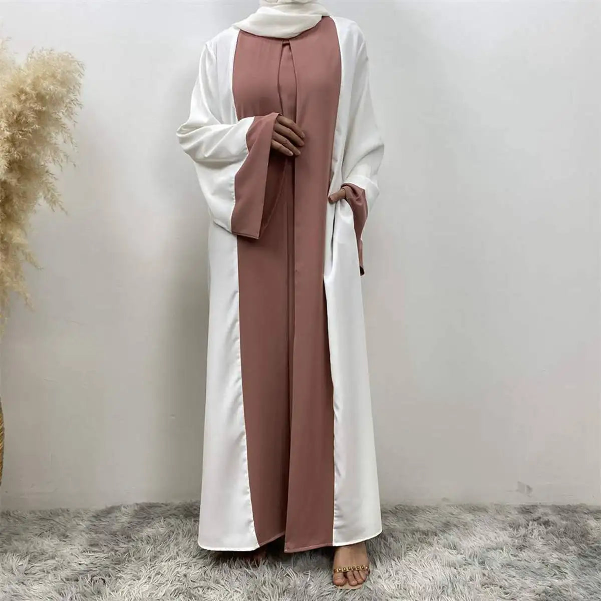 False Two-piece Muslim Women Abaya Dress