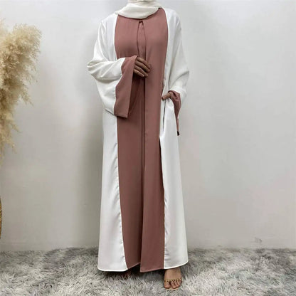 False Two-piece Muslim Women Abaya Dress