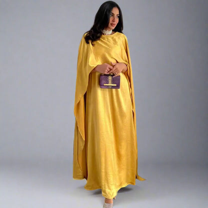 Muslim Women Satin Fashion Abaya Dress