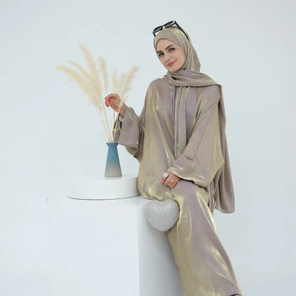 Gleam Cloth Muslim Women Abaya Dress