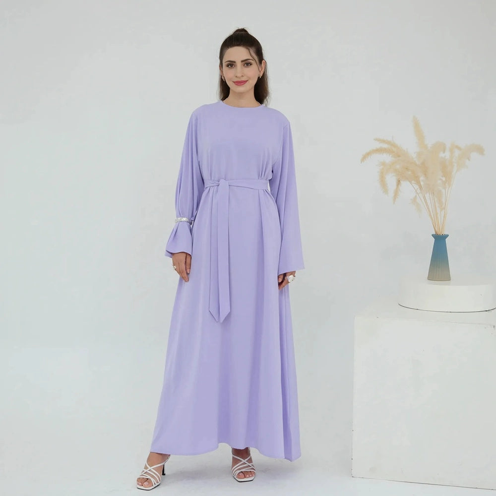 13 Color Options Nida Plain Abaya Dress #251046