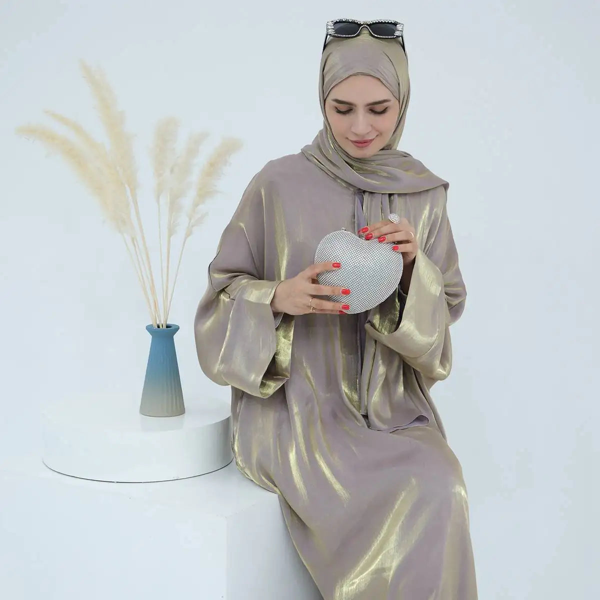 Gleam Cloth Muslim Women Abaya Dress