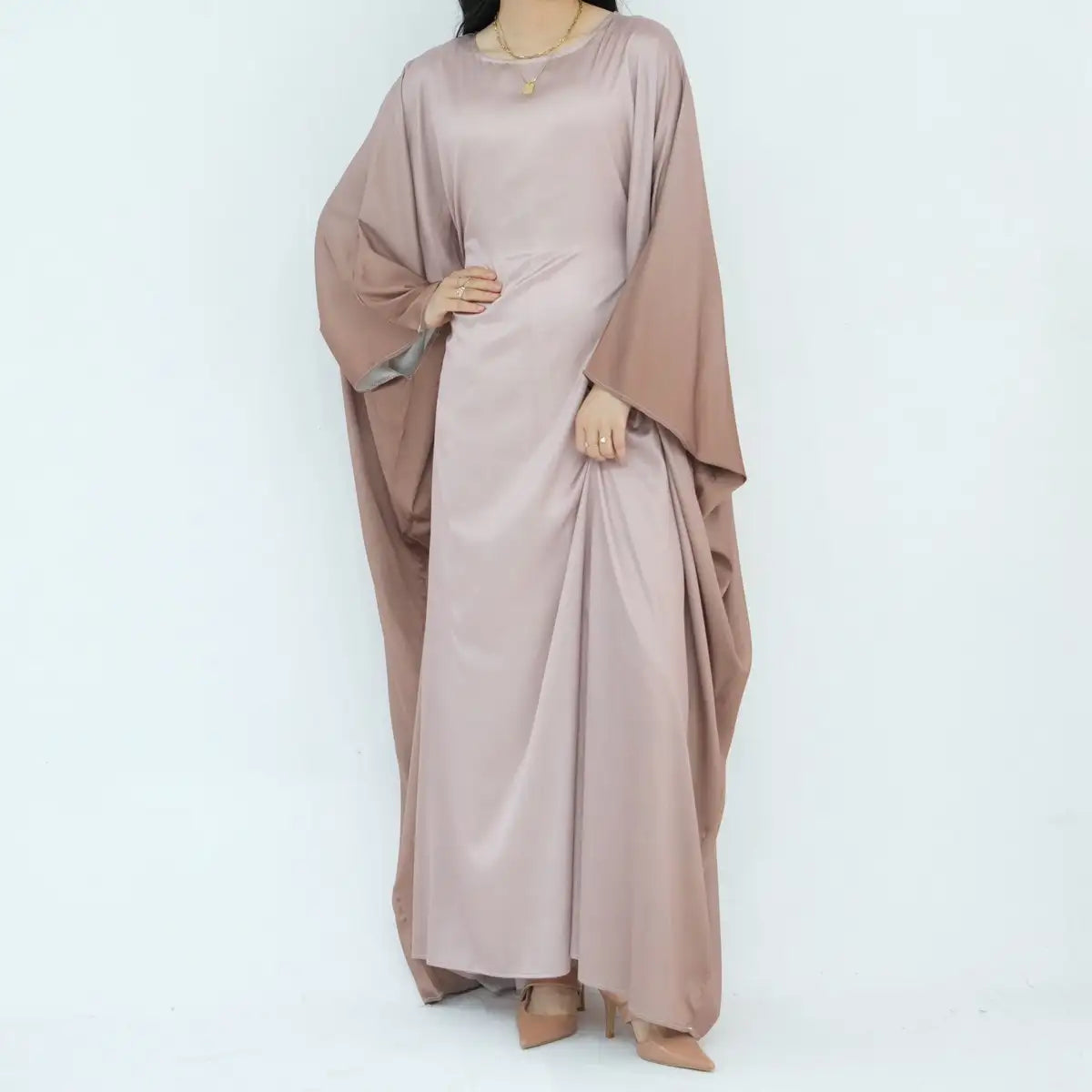 Butterfly Gradient Batwing Sleeve Women Farasha Abaya Dress