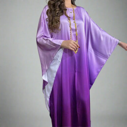 Free Size Batwing Sleeve Farasha Abaya Dress