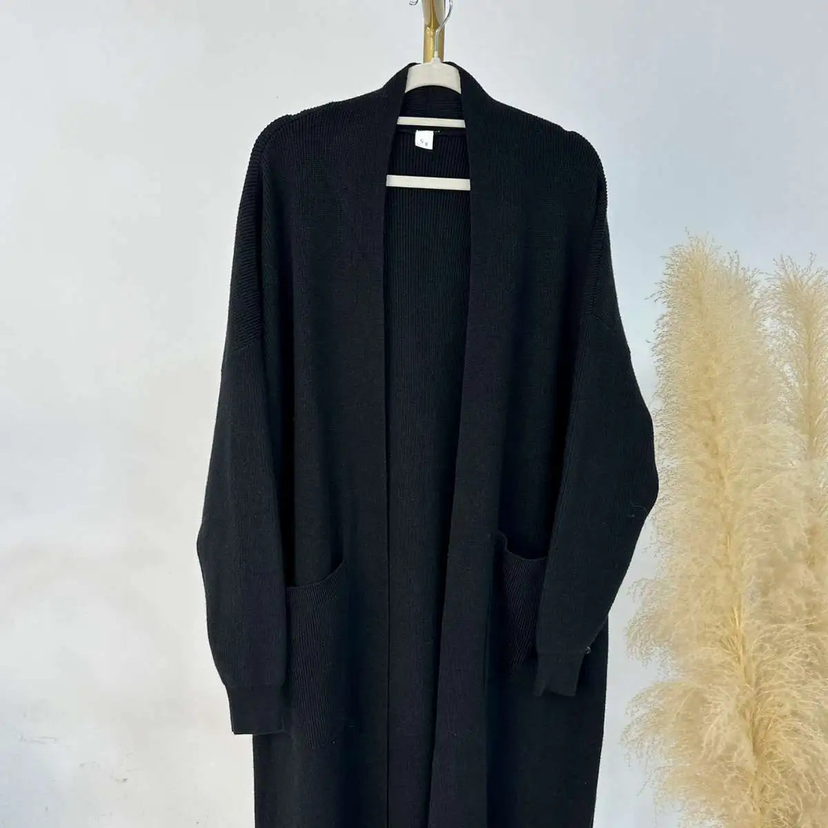 Winter Thick Knitted Abaya Coat And Inner Vest Abaya Dress