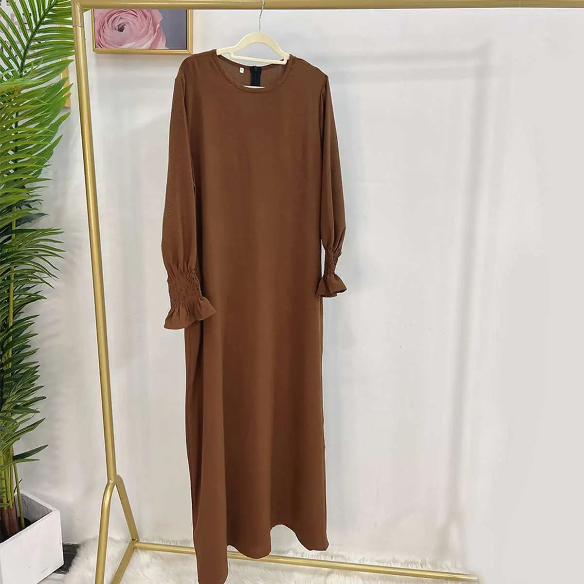 Modest Fashion Puff Sleeve Abaya Dress