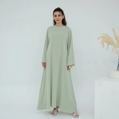 13 Color Options Nida Plain Abaya Dress #251046