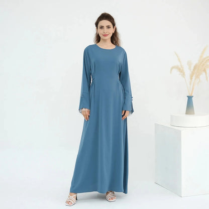 Lace Sleeve Nida Abaya Dress #251004