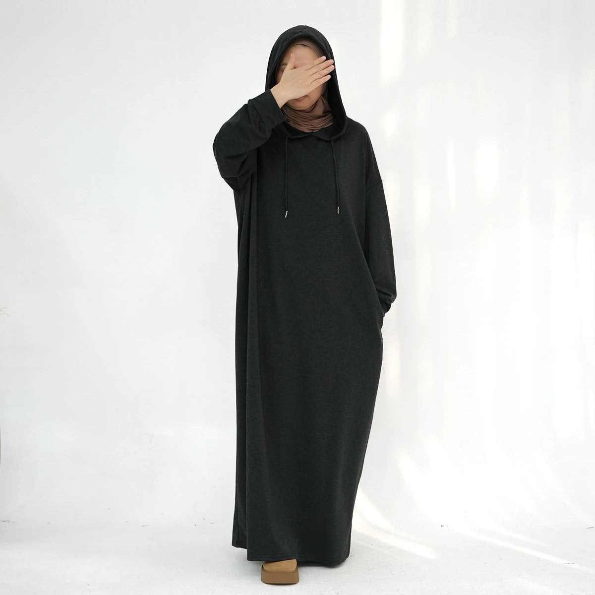 Hooded Abaya Hoodie Dress #24921 Urgarment Hooded Abaya Hoodie Dress #24921 Urgarment