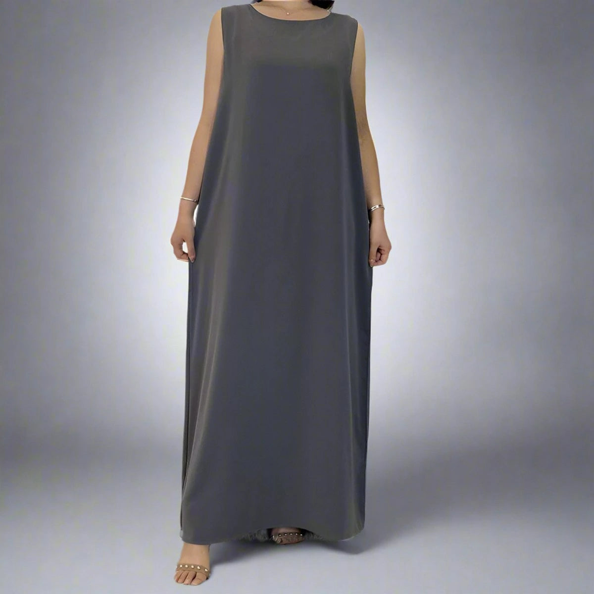 12 Color Options Muslim Women Nida Underdress Sleeveless Inner Slip Under Dress