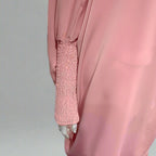 Arab Women Haji Prayer Dress Abaya Overhead 2 Pieces Set Robe And Skirts