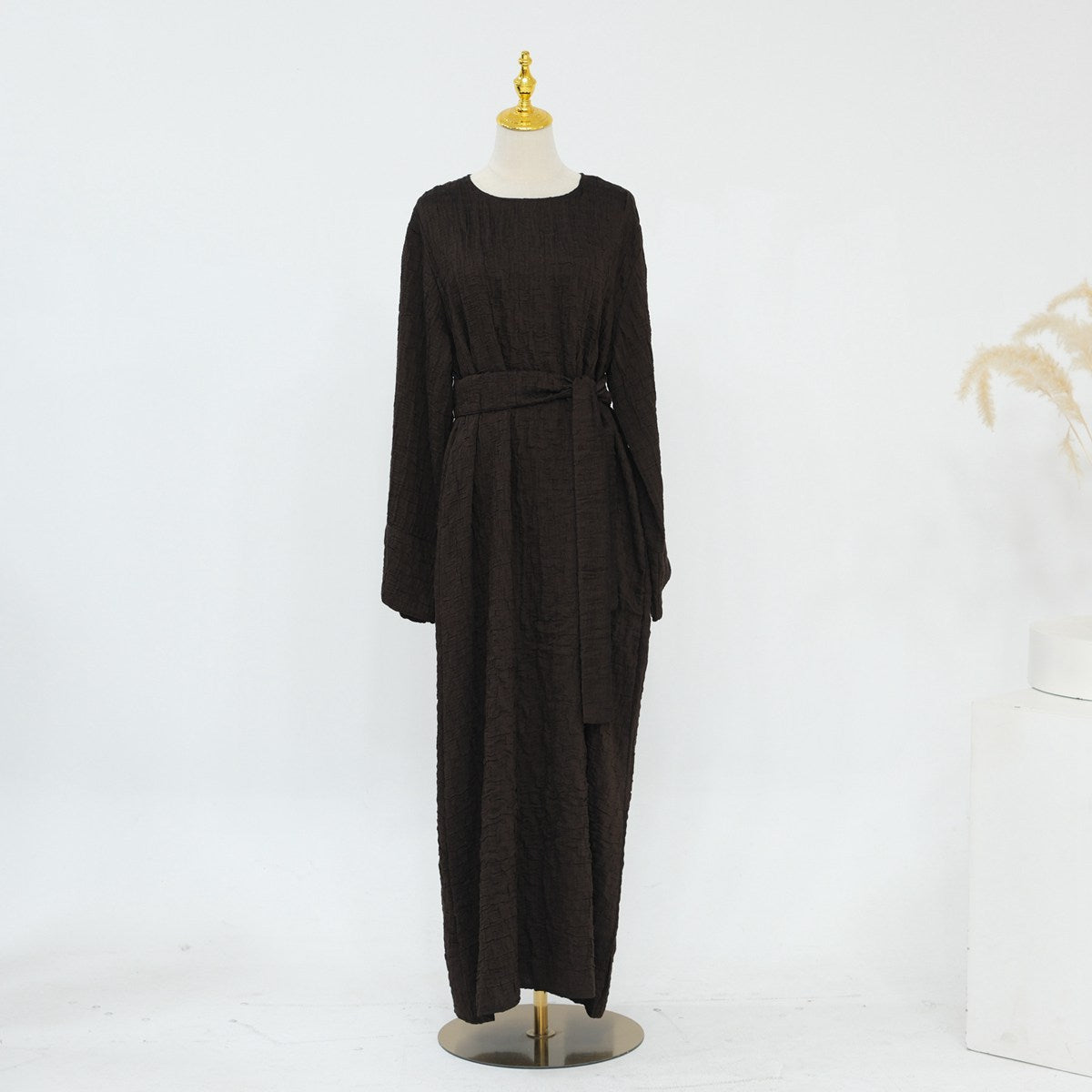 3D Bubble Jacquard Abaya Dress #251128