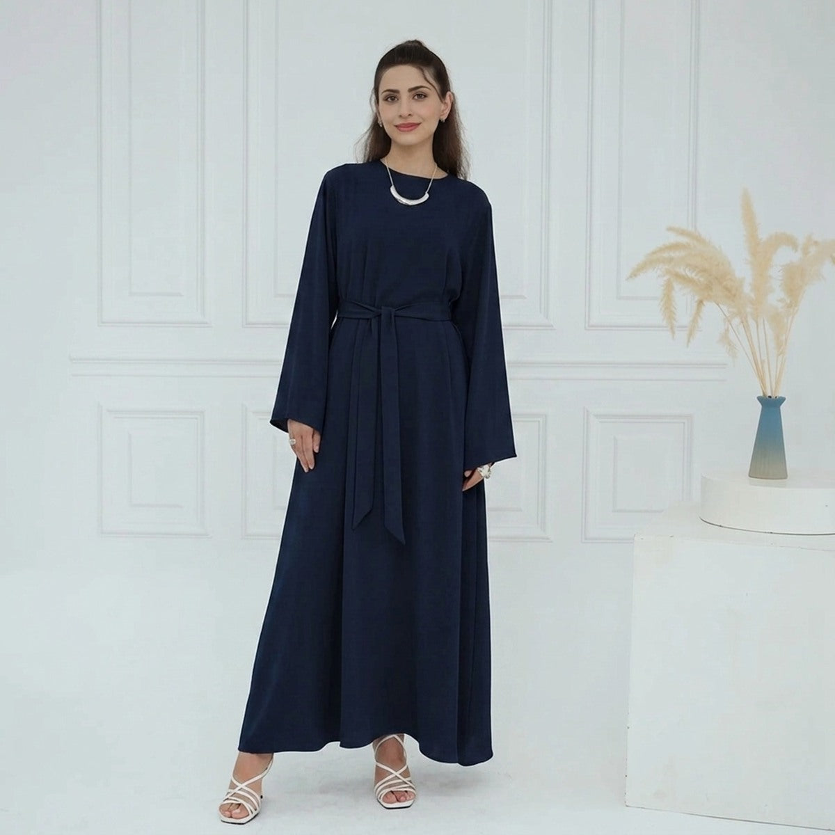 13 Color Options Nida Plain Abaya Dress #251046