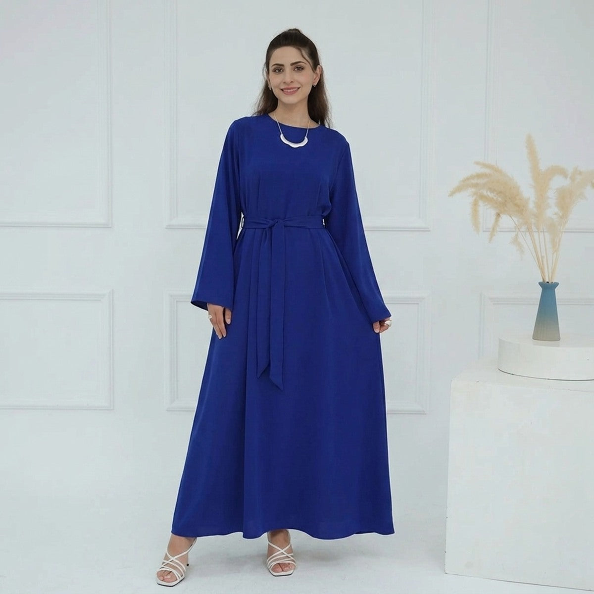 13 Color Options Nida Plain Abaya Dress #251046
