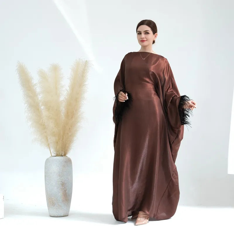 Abaya 2025 with feathers