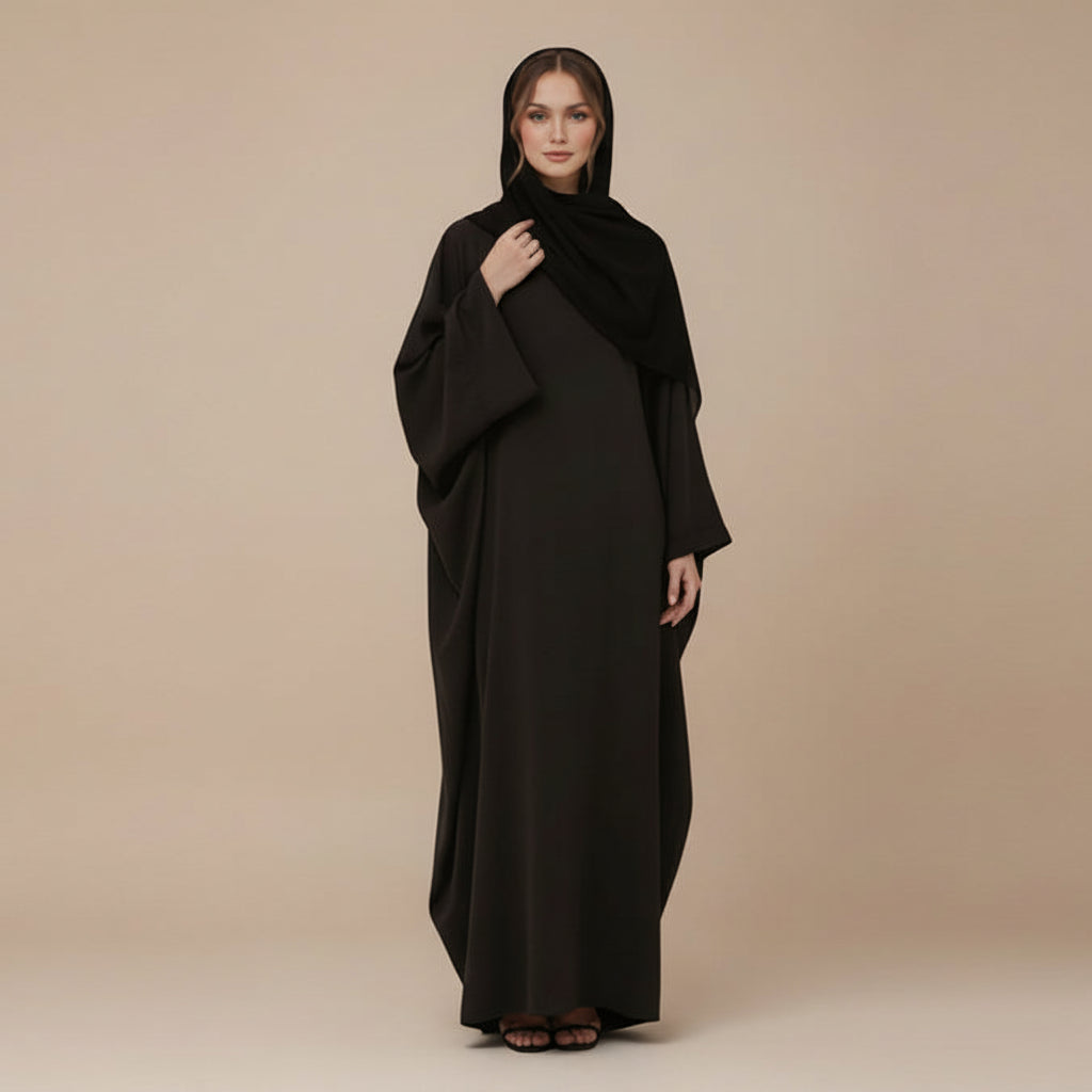 Muslim Women Nida Batwing Sleeve Farasha Abaya Dress #26468