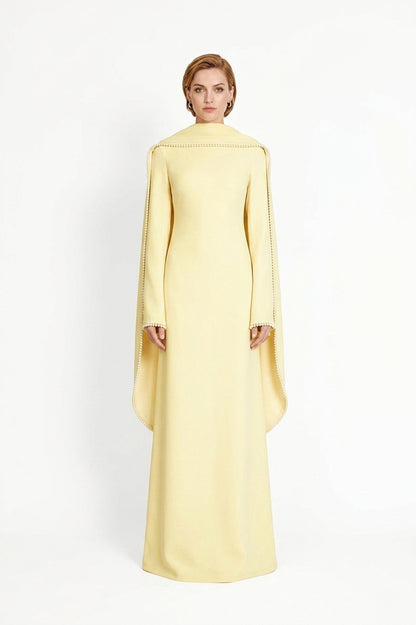 Muslim Women Embellished Beads Cape Abaya Dress #265385