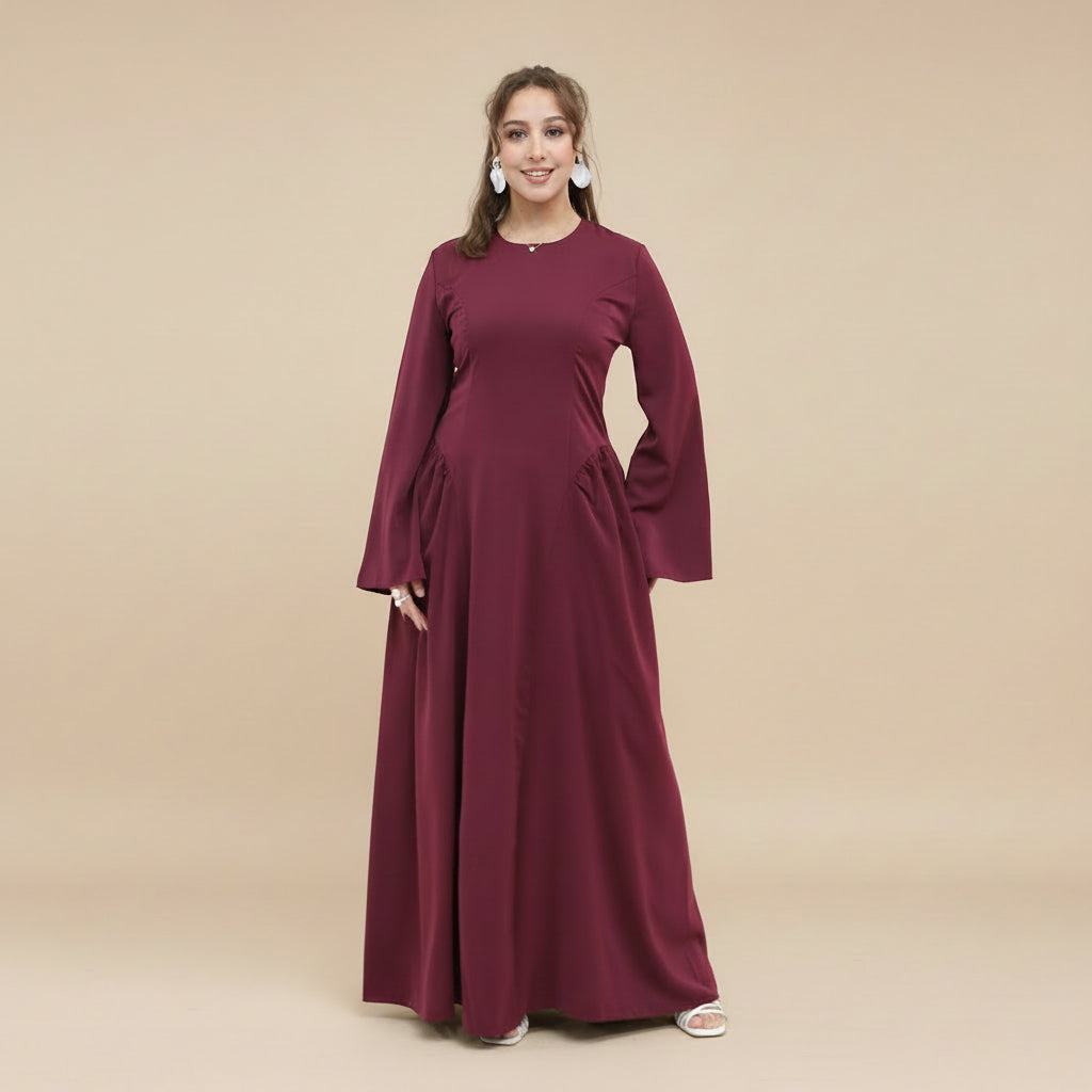 Back Strap Nida Abaya Dress For Women - #261155