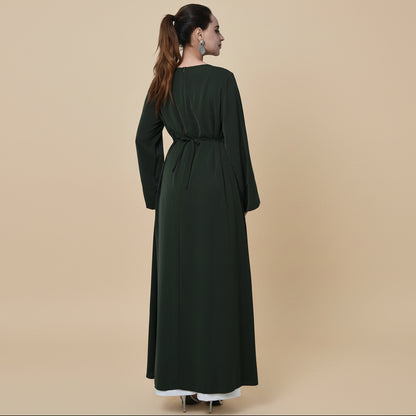 Side Slit Abaya Dress For Women - Modest Abaya - Nida - #261102